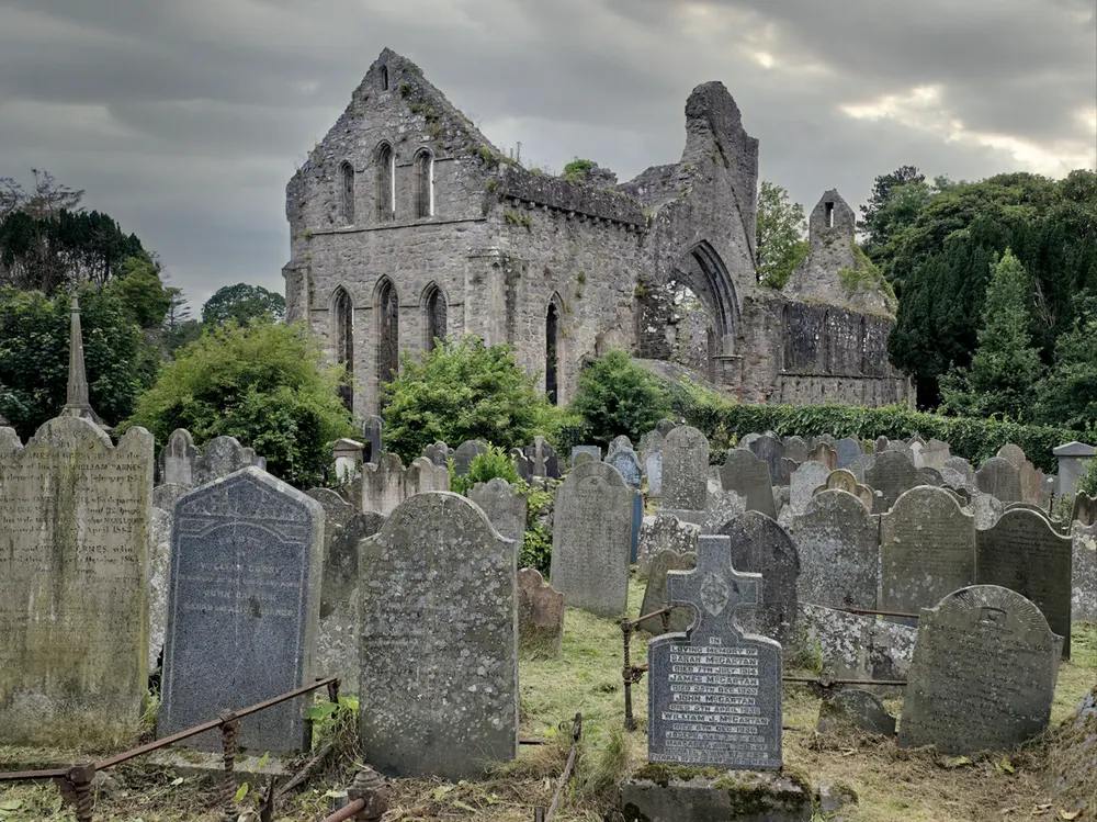 Grey Abbey, Down, the local landmark of BT22